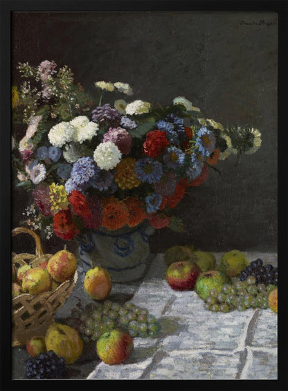 Still Life With Flowers and Fruit (1869) By Claude Monet - Poster / Art Print