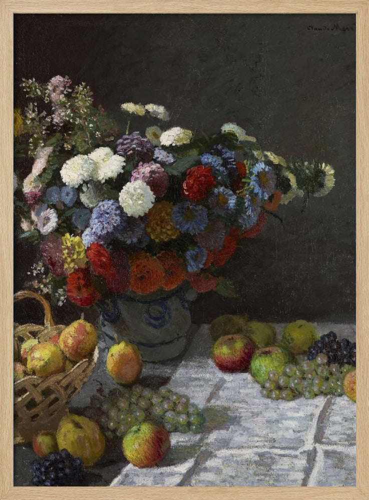 Still Life With Flowers and Fruit (1869) By Claude Monet - Poster / Art Print