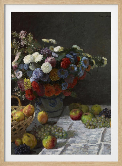 Still Life With Flowers and Fruit (1869) By Claude Monet - Poster / Art Print