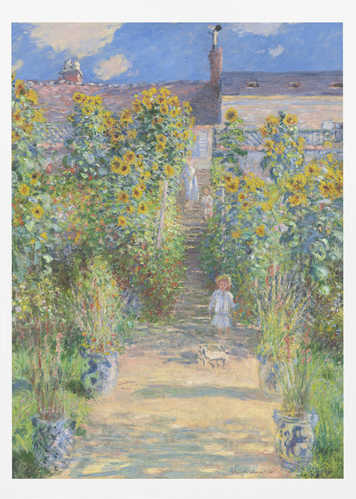The Artist's Garden At Vétheuil (1881) By Claude Monet - Poster / Art Print