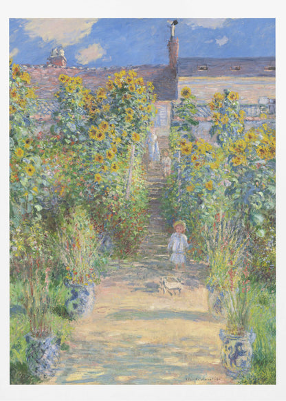 The Artist's Garden At Vétheuil (1881) By Claude Monet - Poster / Art Print