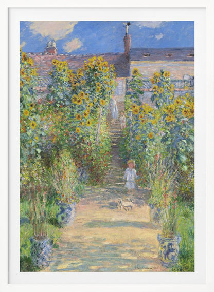 The Artist's Garden At Vétheuil (1881) By Claude Monet - Poster / Art Print