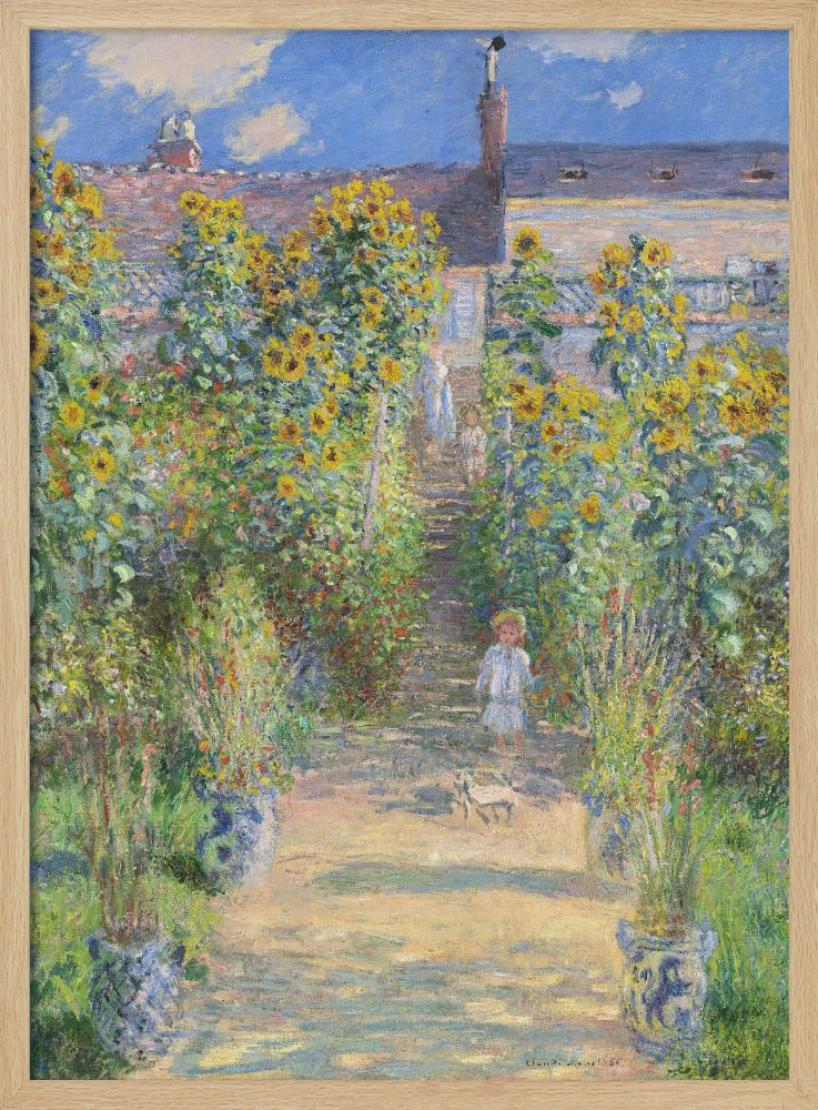 The Artist's Garden At Vétheuil (1881) By Claude Monet - Poster / Art Print
