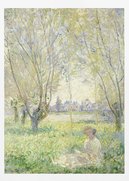 Woman Seated Under the Willows (1880) - Poster / Art Print