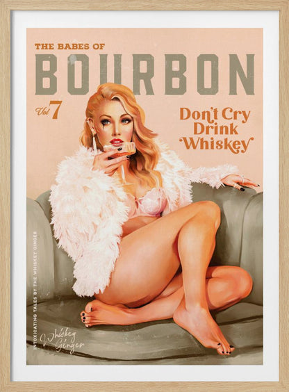 Babes of Bourbon Vol 7 Sexy Vintage Whiskey Pinup Girl - Poster / Art Print