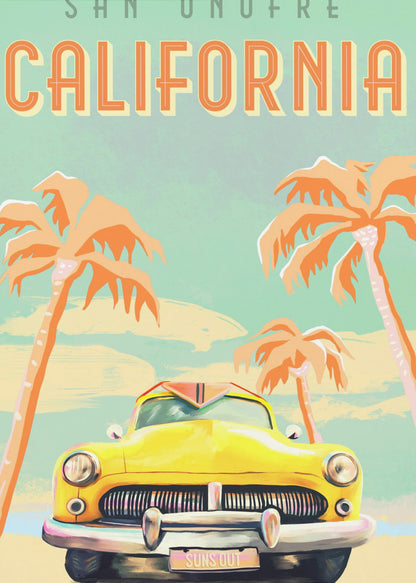 California Surf Poster - Poster / Art Print