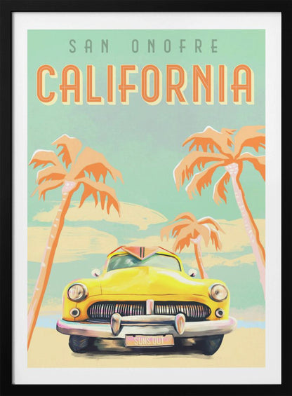 California Surf Poster - Poster / Art Print