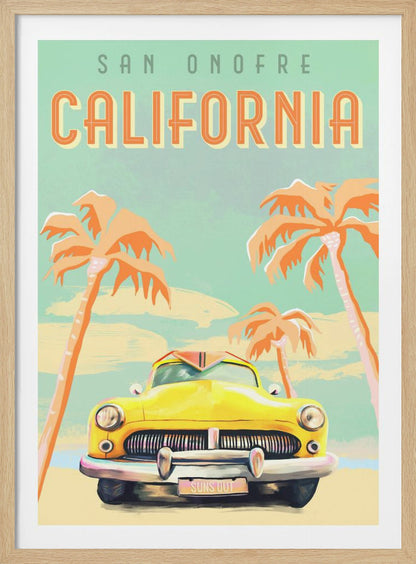 California Surf Poster - Poster / Art Print