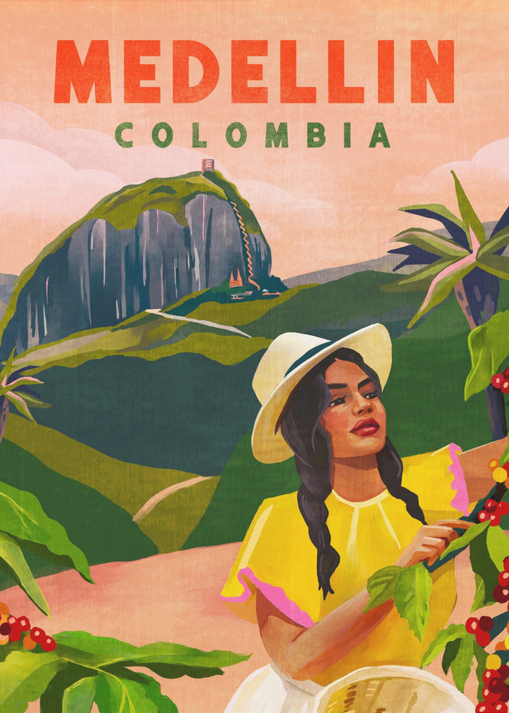 Medellin Colombia Travel Poster - Poster / Art Print