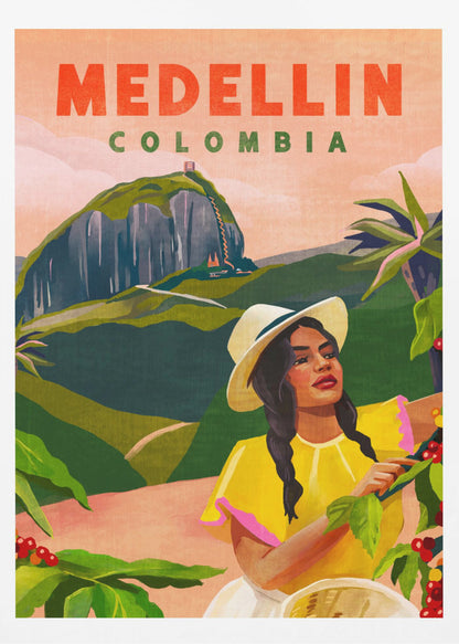 Medellin Colombia Travel Poster - Poster / Art Print