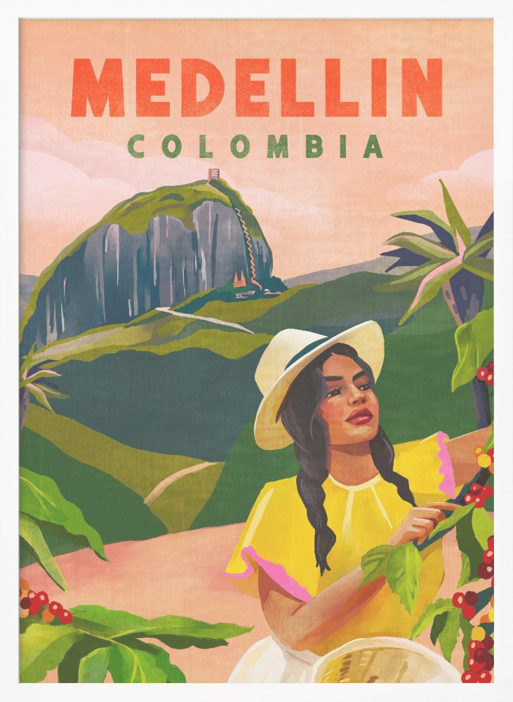 Medellin Colombia Travel Poster - Poster / Art Print