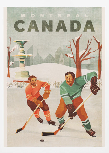 Montreal Canada Pond Hockey Guys - Poster / Art Print