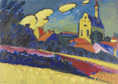 Study of Murnau  Landscape With Church (1909) - Poster / Art Print