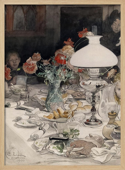 Around the Evening Lamp (1900) - Poster / Art Print