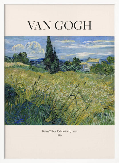 Green Wheat Field With Cypress (1889) Van Gogh - Poster / Art Print