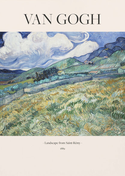 Landscape From Saint Rémy (1889) - Poster / Art Print