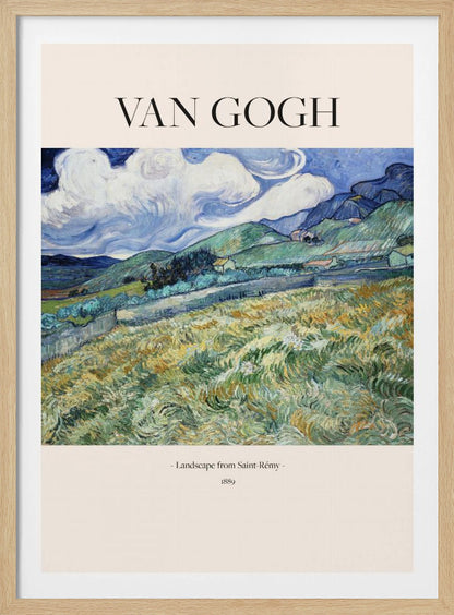 Landscape From Saint Rémy (1889) - Poster / Art Print