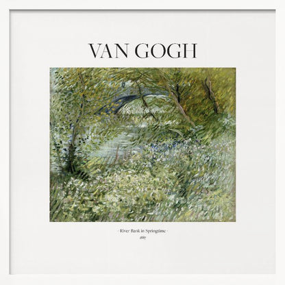 River Bank In Springtime (1887) Square - Poster / Art Print
