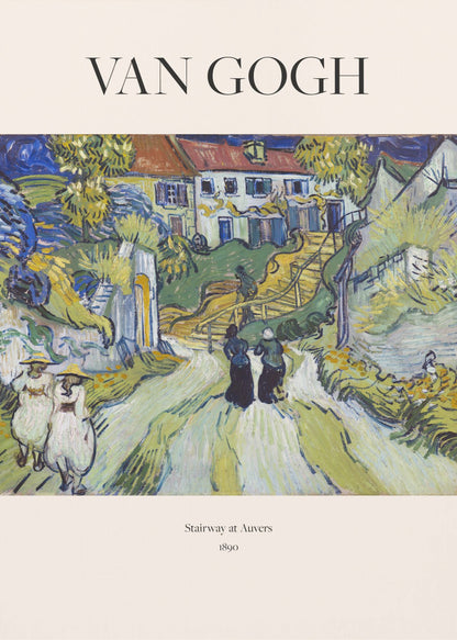 Stairway At Auvers (1890) Van Gogh - Poster / Art Print