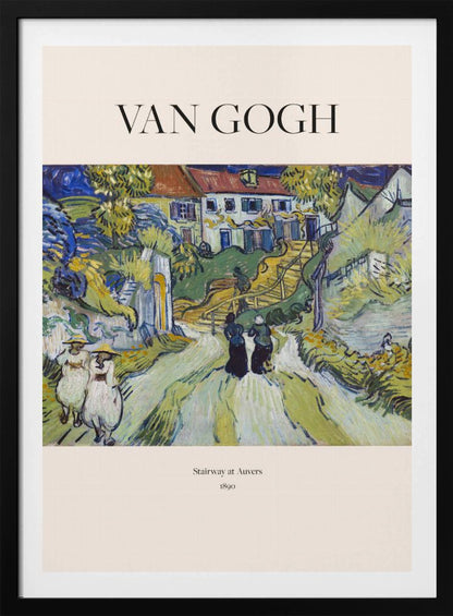 Stairway At Auvers (1890) Van Gogh - Poster / Art Print
