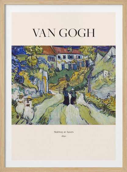Stairway At Auvers (1890) Van Gogh - Poster / Art Print