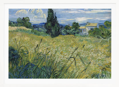 Green Wheat Field With Cypress (1889) - Poster / Art Print