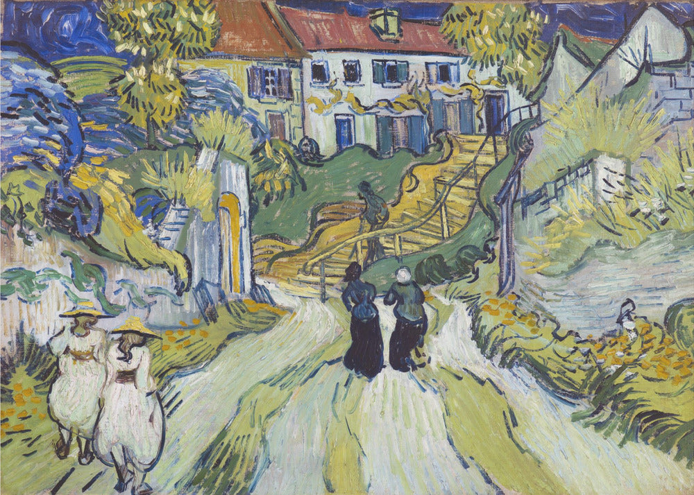 Stairway At Auvers (1890) - Poster / Art Print