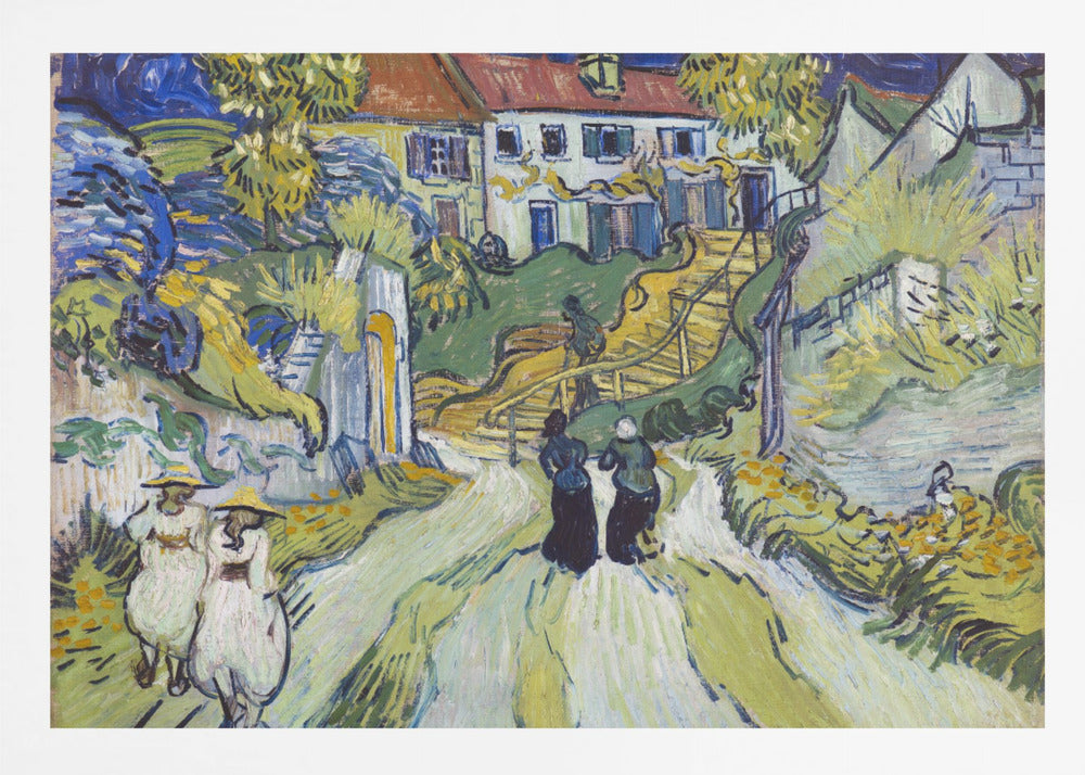 Stairway At Auvers (1890) - Poster / Art Print