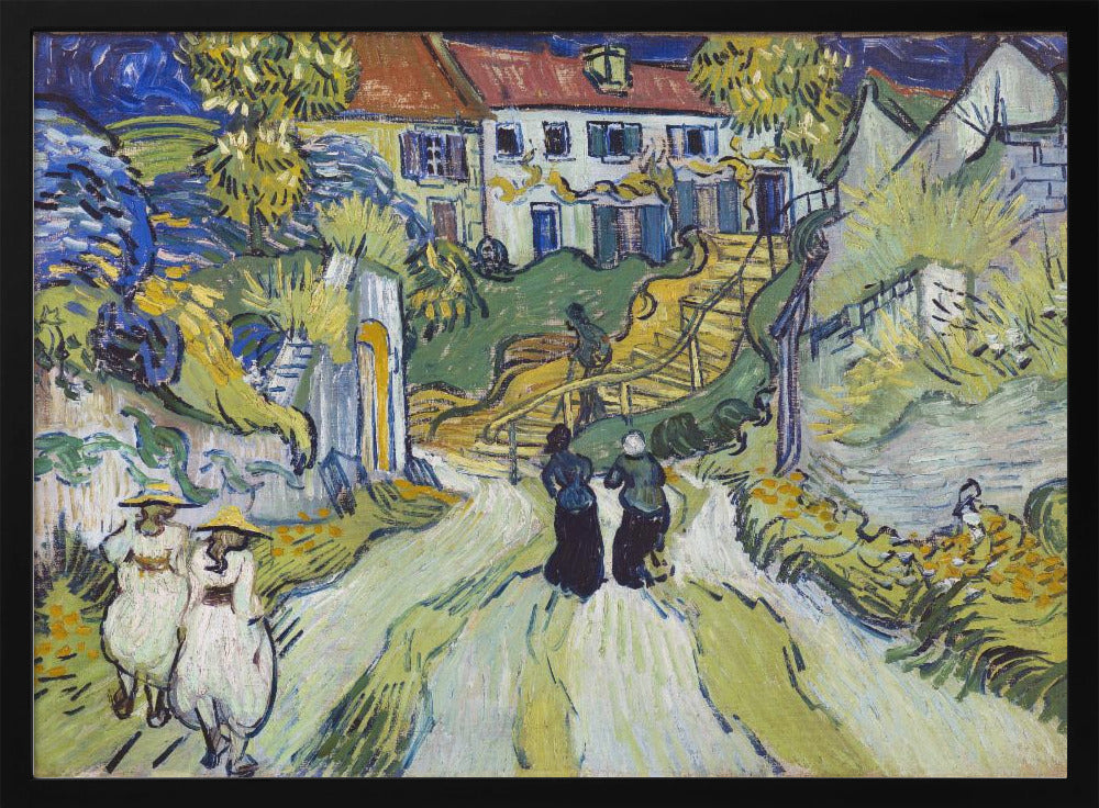 Stairway At Auvers (1890) - Poster / Art Print