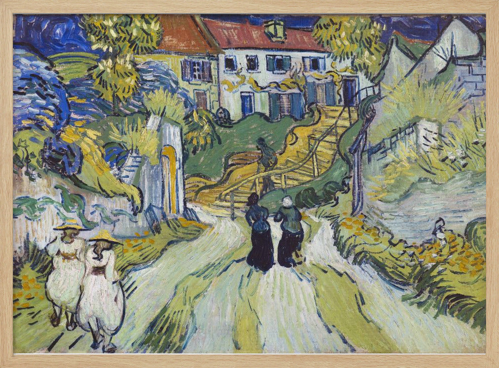 Stairway At Auvers (1890) - Poster / Art Print