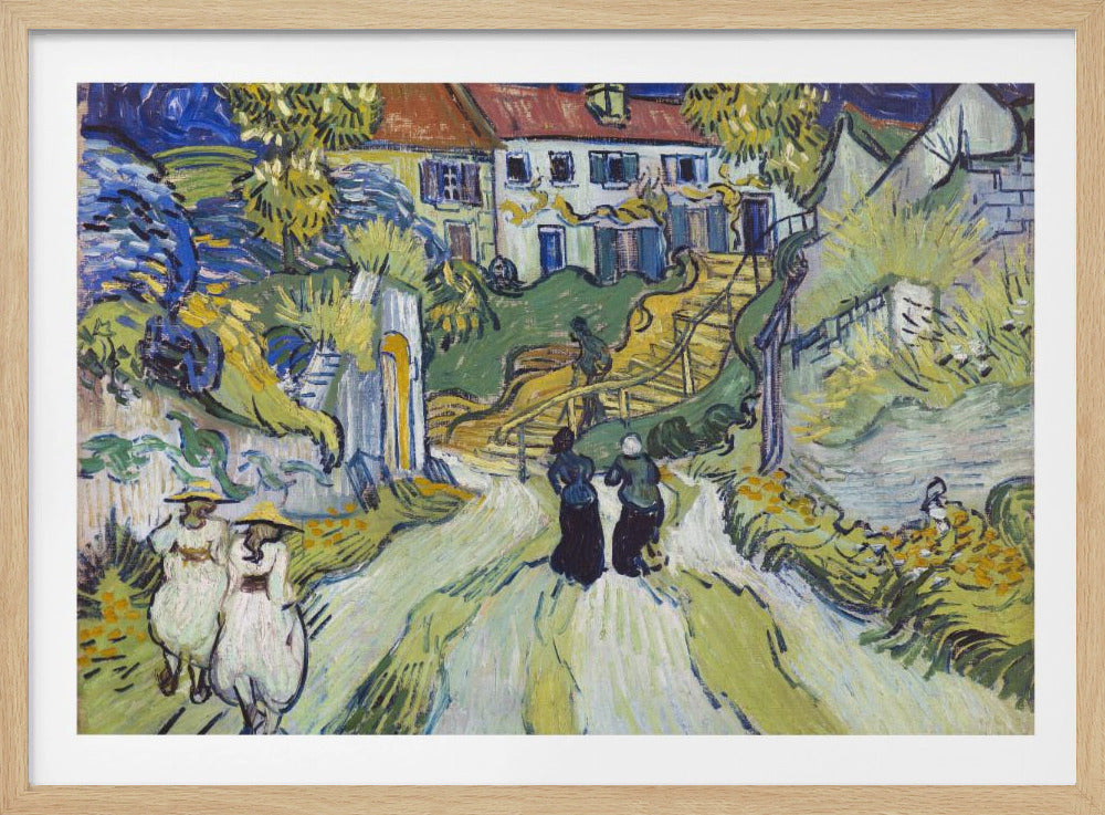 Stairway At Auvers (1890) - Poster / Art Print