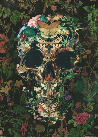 Papillon Skull - Poster / Art Print