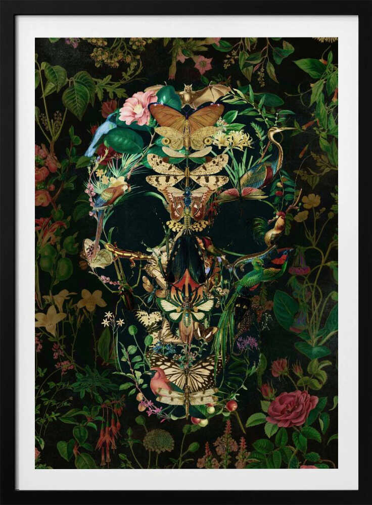 Papillon Skull - Poster / Art Print