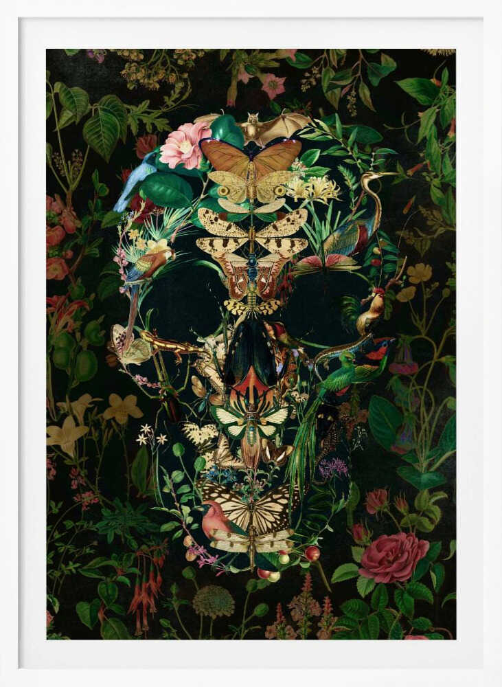 Papillon Skull - Poster / Art Print