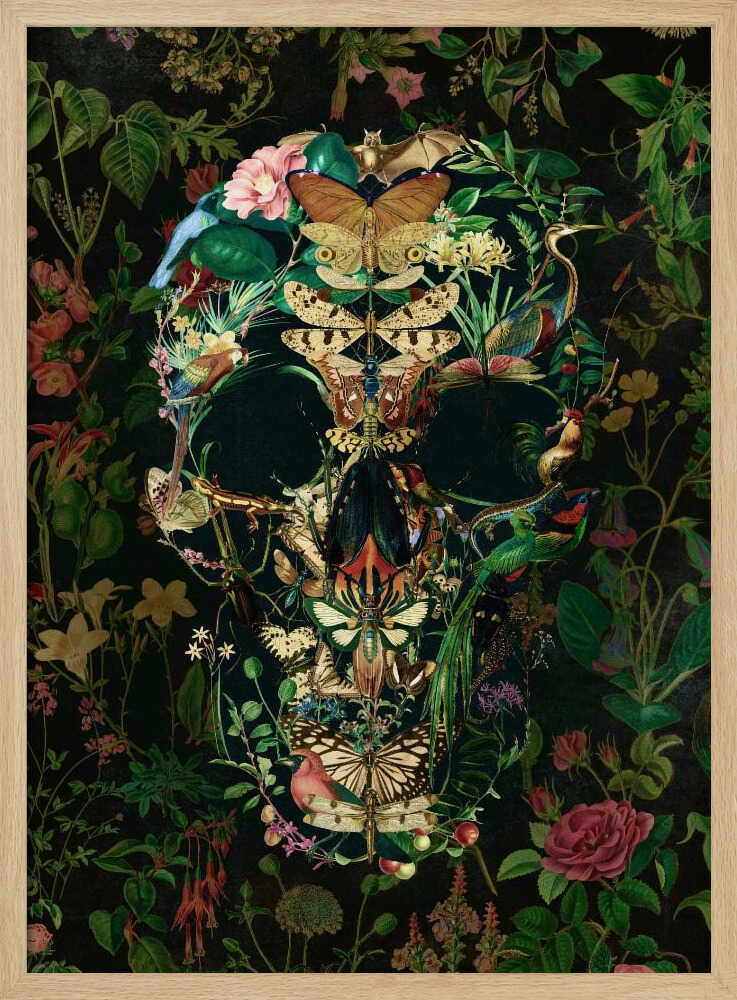Papillon Skull - Poster / Art Print