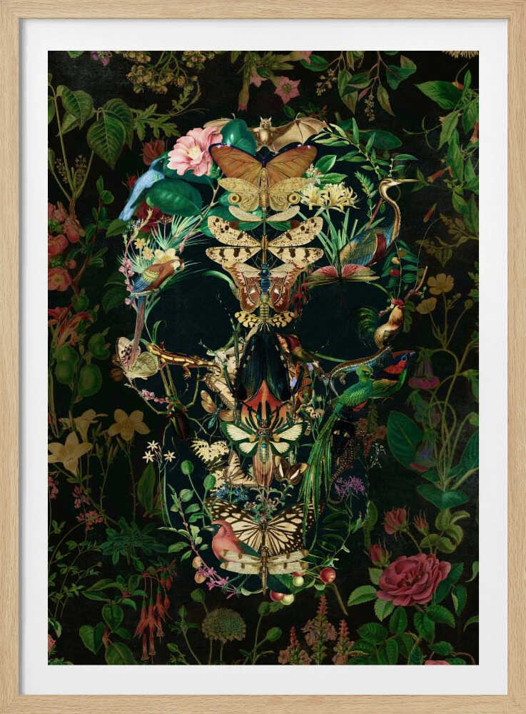 Papillon Skull - Poster / Art Print