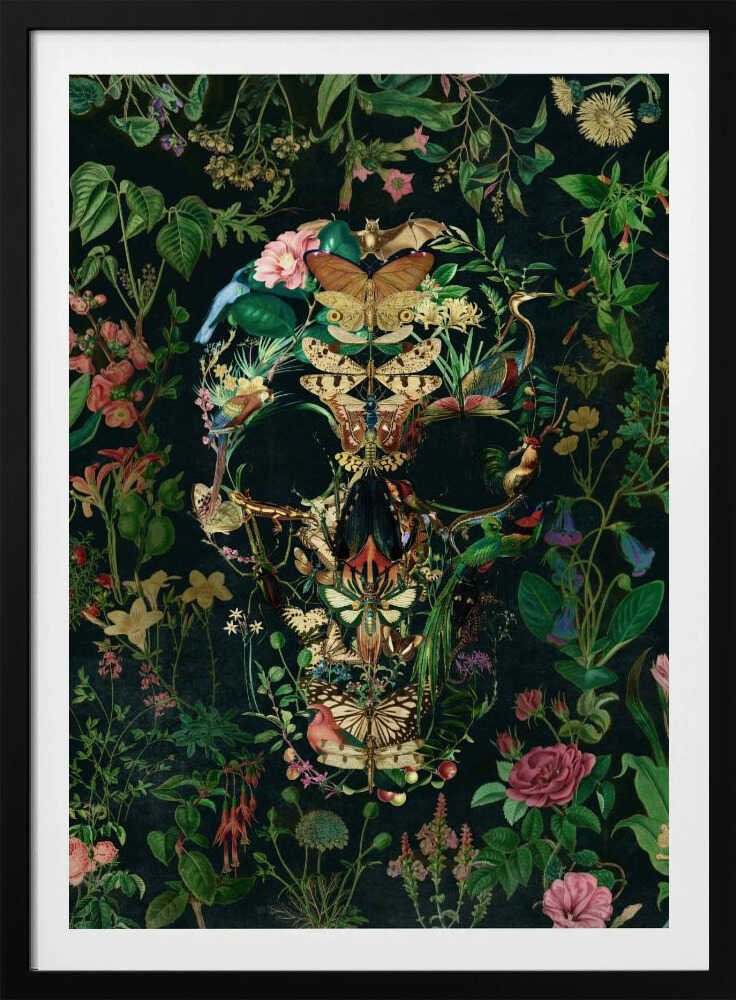 Papillon Skull - Poster / Art Print