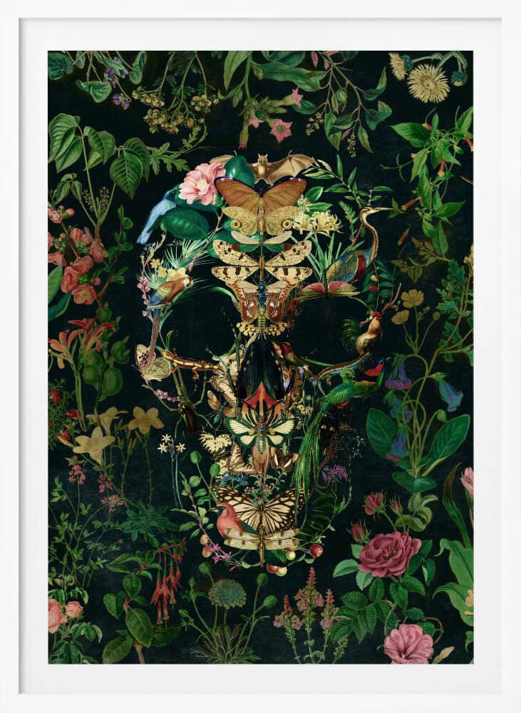 Papillon Skull - Poster / Art Print