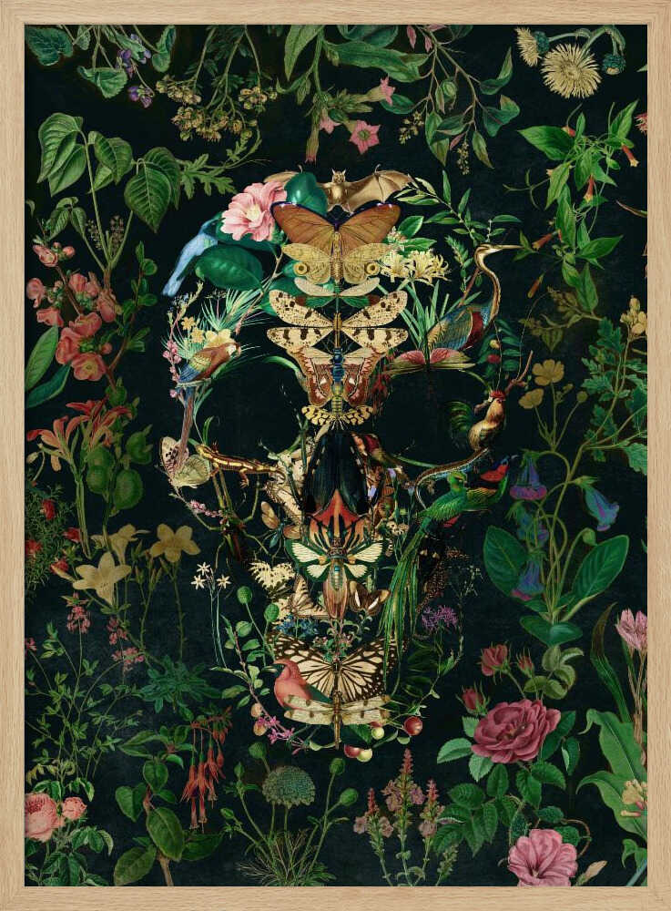 Papillon Skull - Poster / Art Print