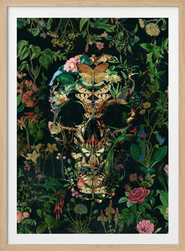 Papillon Skull - Poster / Art Print