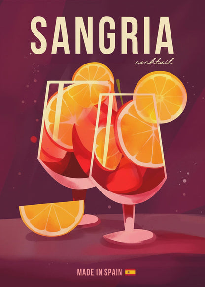 Sangria Cocktail - Poster / Art Print