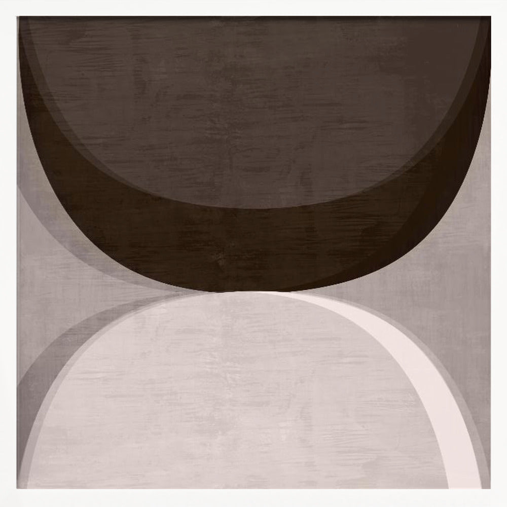 Modern Mocha Abstract Shapes 1 - Poster / Art Print