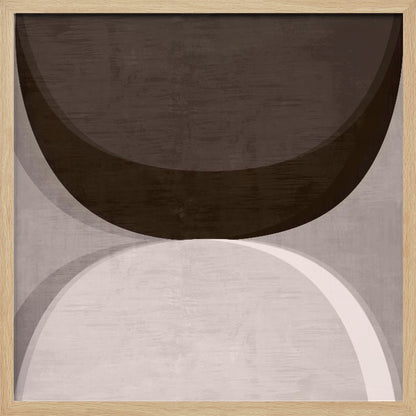 Modern Mocha Abstract Shapes 1 - Poster / Art Print