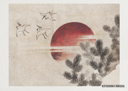 Birds and Sunset, From Album of Sketches (1814) - Poster / Art Print