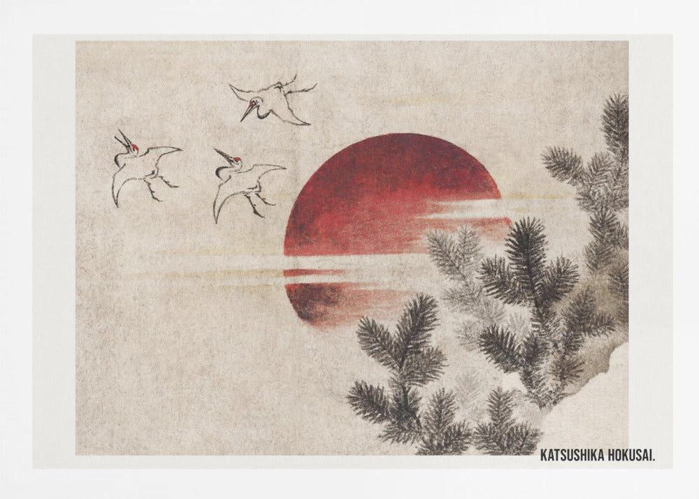 Birds and Sunset, From Album of Sketches (1814) - Poster / Art Print