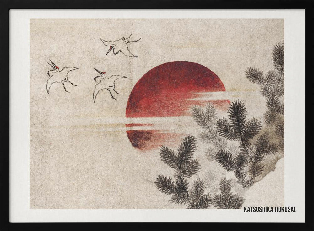 Birds and Sunset, From Album of Sketches (1814) - Poster / Art Print