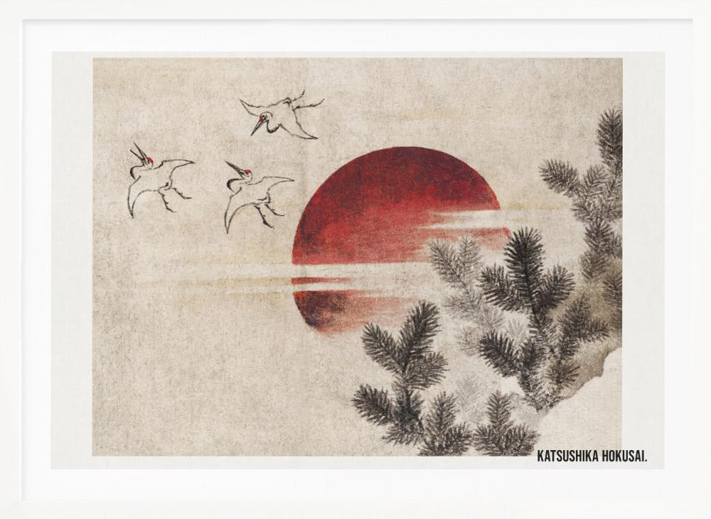 Birds and Sunset, From Album of Sketches (1814) - Poster / Art Print