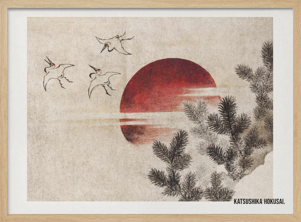 Birds and Sunset, From Album of Sketches (1814) - Poster / Art Print