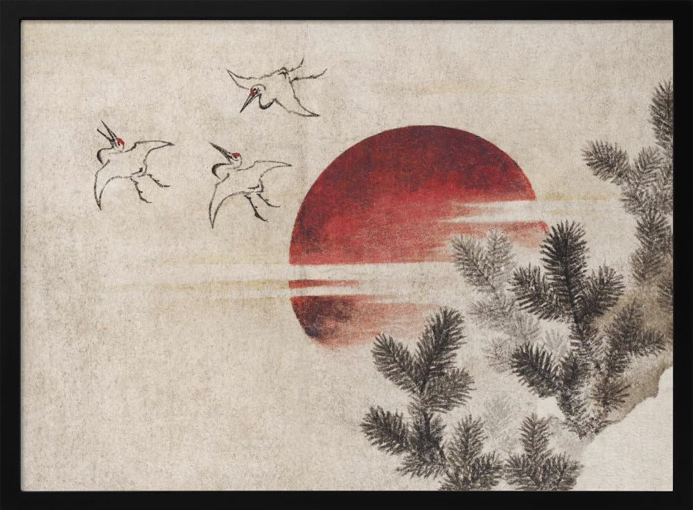 Birds and Sunset, From Album of Sketches (1814) Full - Poster / Art Print