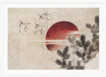 Birds and Sunset, From Album of Sketches (1814) Full - Poster / Art Print